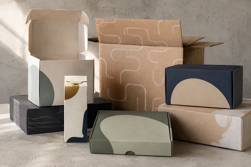 Corrugated shipping cases and retail-ready cartons.