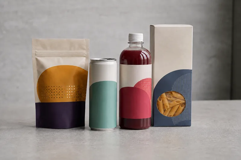 Private-label food and beverage packaging formats.