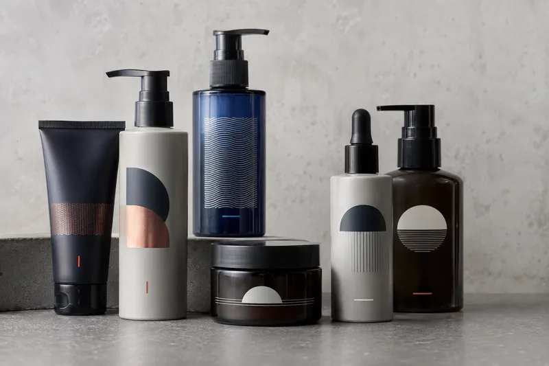 Private-label skincare, haircare and grooming formats.