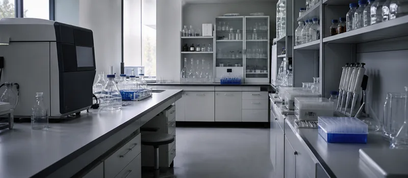 Laboratory reagents, glassware and testing consumables.