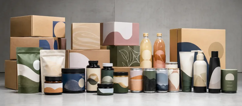 Shelf-ready private-label products across several premium brand ranges.